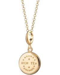 Lily Charmed - Plated Rich Tea Biscuit Charm Necklace - Lyst