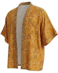 ORIGIN OF HEARTS - Sahara Resort Satin Kimono Shirt - Lyst