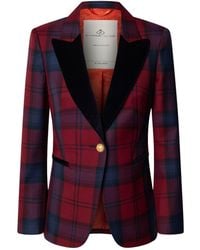 The Extreme Collection - Checked Blazer With Velvet Lapel Douglas - Lyst