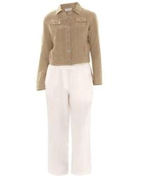 Haris Cotton - Neutrals Linen Jacket With Long Sleeves Beach Sand - Lyst