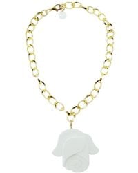Gissa Bicalho - Handmade Acrylic Necklace Chain Rose - Lyst