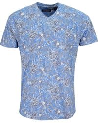 lords of harlech - Maze Handcut Floral V-Neck Tee - Lyst