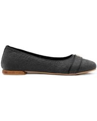 1 People Cape Town Ballerina Flats In Charcoal Black