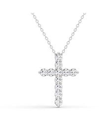 SEREIA OFFICIAL - 14K 0.25 Ct Cross Pendant Necklace With Lab Diamonds - Lyst