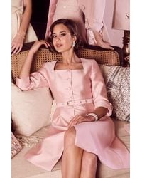 Santinni - Spencer Silk & Wool Dress - Lyst