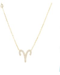 LÁTELITA London - Zodiac Star Sign Pendant Necklace Gold Aries - Lyst
