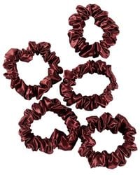 Soft Strokes Silk - Pure Mulberry Silk Mini Scrunchie Set Of Five - Lyst
