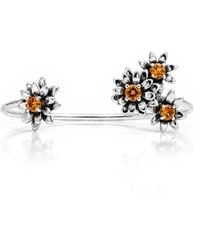 Unaloe - Citrine Floral Cuff Bracelet – Sterling - Lyst