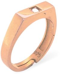 LINYA JEWELLERY - Pinky Adjustable Signet Ring - Lyst