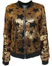 Any Old Iron - Goldie Sequin Bomber Jacket - Lyst