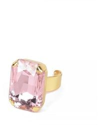 Addicted - Celeste Plated Ring With Crystal - Lyst