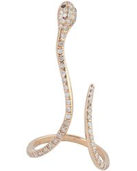 Artisan 18k Rose Gold Wrap Snake Ring Handmade Jewellery - Metallic