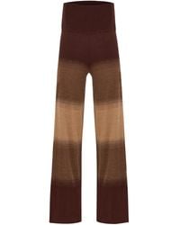 Peraluna - Color Transition Bell Bottom High-Waisted Knit Trousers - Lyst
