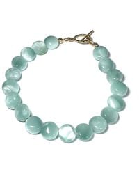 Rachel Nathan - Narrow Moonstone Coin Bracelet - Lyst