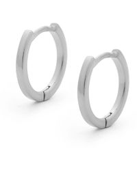 Nellou Jewellery - Nell Hoop Earrings Sterling Medium-Large - Lyst