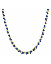 LÁTELITA London - Viscountess Statement Tennis Necklace Sapphire - Lyst