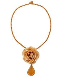 Bellus Domina - Neutrals Natural Rose Choker Necklace - Lyst