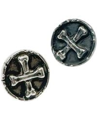 Tg-Jewellery by Tamara Gervasio - Bones Skull Medaglie Coin Stud – Sterling, Handcrafted - Lyst