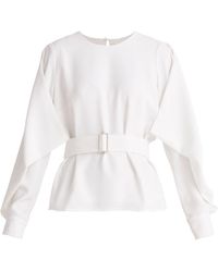 Paisie Belted Blouse In White