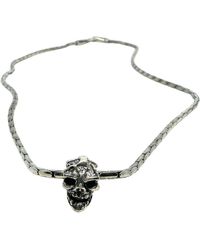 Tg-Jewellery by Tamara Gervasio - Japanese Power Skull Sliding Pendant Necklace — Sterling & Paloma Chain - Lyst