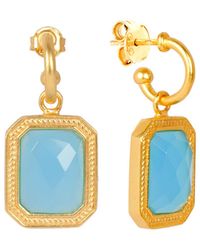 Lila Rasa - Rectangular Bahamian Crystal Hoops - Lyst