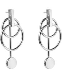 Gutta Design - Mesh Earring Rhodium Plated - Lyst
