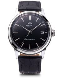 ORIENT WATCHES - Orient Bambino Dial Steel Case Leather Strap Dress Watch - Lyst