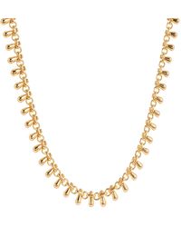 Amadeus Katia Gold Chain Necklace And Teardrop Tassels - Metallic
