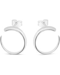 Lucy Quartermaine - Solid Sterling Large Luna Studs - Lyst