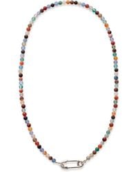 Kris Nations - Mixed Agate Beads & Safety Pin Necklace - Lyst