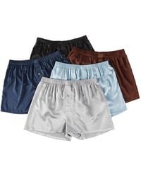 Soft Strokes Silk - Set Of Five Pure Mulberry Silk Boxers - Lyst