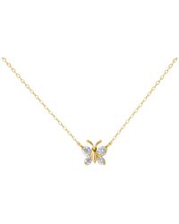 BLOOMTINE | Earth Angel HQ - Enchanting Flutterfly Vermeil Butterfly Necklace - Lyst