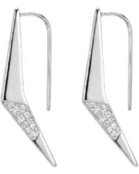 Gutta Design - Boomerang Earring Rhodium Plated - Lyst