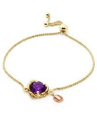 Unaloe - Coleus Vermeil Bracelet With Zirconia – Elegant Adjustable Jewelry For - Lyst
