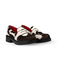Rosamund Muir London - Neutrals Stratford Cow Print Loafers - Lyst