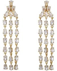 Bounkit - Ava Earrings Clear Quartz Pierced - Lyst
