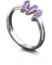 The Jewellery Store London - Amethyst Baguette Cut Ring - Lyst