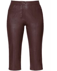 AGGI by HALEWSKI - Capri Dakota Chocolate Below Short Pants - Lyst
