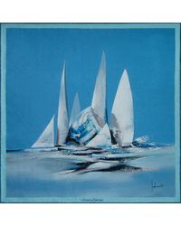 Otway & Orford - Bird' Sailing Silk Pocket Square. Full-Size - Lyst