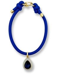 Michael Nash Jewelry - Lena Aqua And Sapphire Crystal Drop Necklace - Lyst