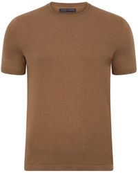 Paul James Knitwear - S Ultra-fine Cotton Hugo Knitted T-shirt - Lyst