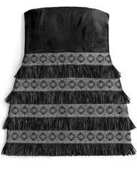 Victoria Slavinskaia - Leather Strapless Evening Dress - Lyst