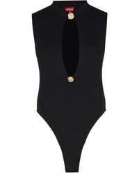 No'design - Monica Button-Detail Cut-Out Bodysuit - Lyst