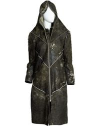 Zasta Studio - The Knight Leather Long Coat Jacket With Hoodie - Lyst