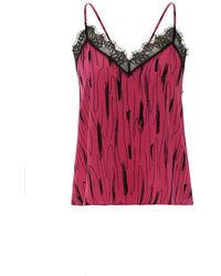 Exquise - Printed Spaghetti Strap Blouse - Lyst