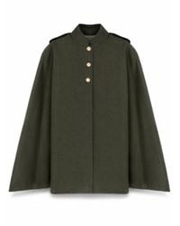Coulange - M83 Khaki Water-Repellent Cape Coat - Lyst