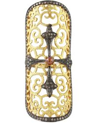 Artisan - 925 Sterling Silver Pave Diamond Long Ring Handmade Jewelry - Lyst