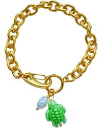 Smilla Brav - Ceramic Turtle Pearl Bracelet Dalyan - Lyst