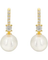 LÁTELITA London - Serenity Pearl Hoop Earrings Gold - Lyst