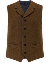 Guards London - Sherwood Tweed Wool Waistcoat - Lyst